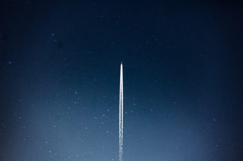 Rocket launching into space 