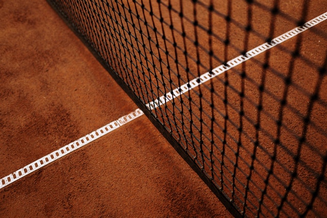 Boundary line in tennis court