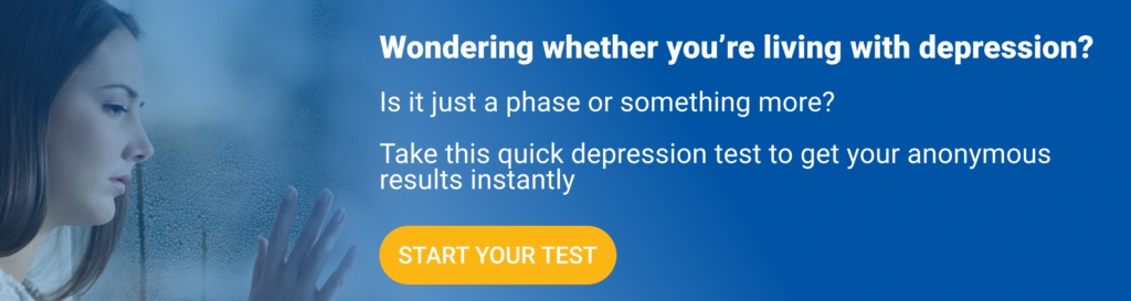 Wondering whether you;re living with depression? Take this quick depression test to get your anonymous results instantly 