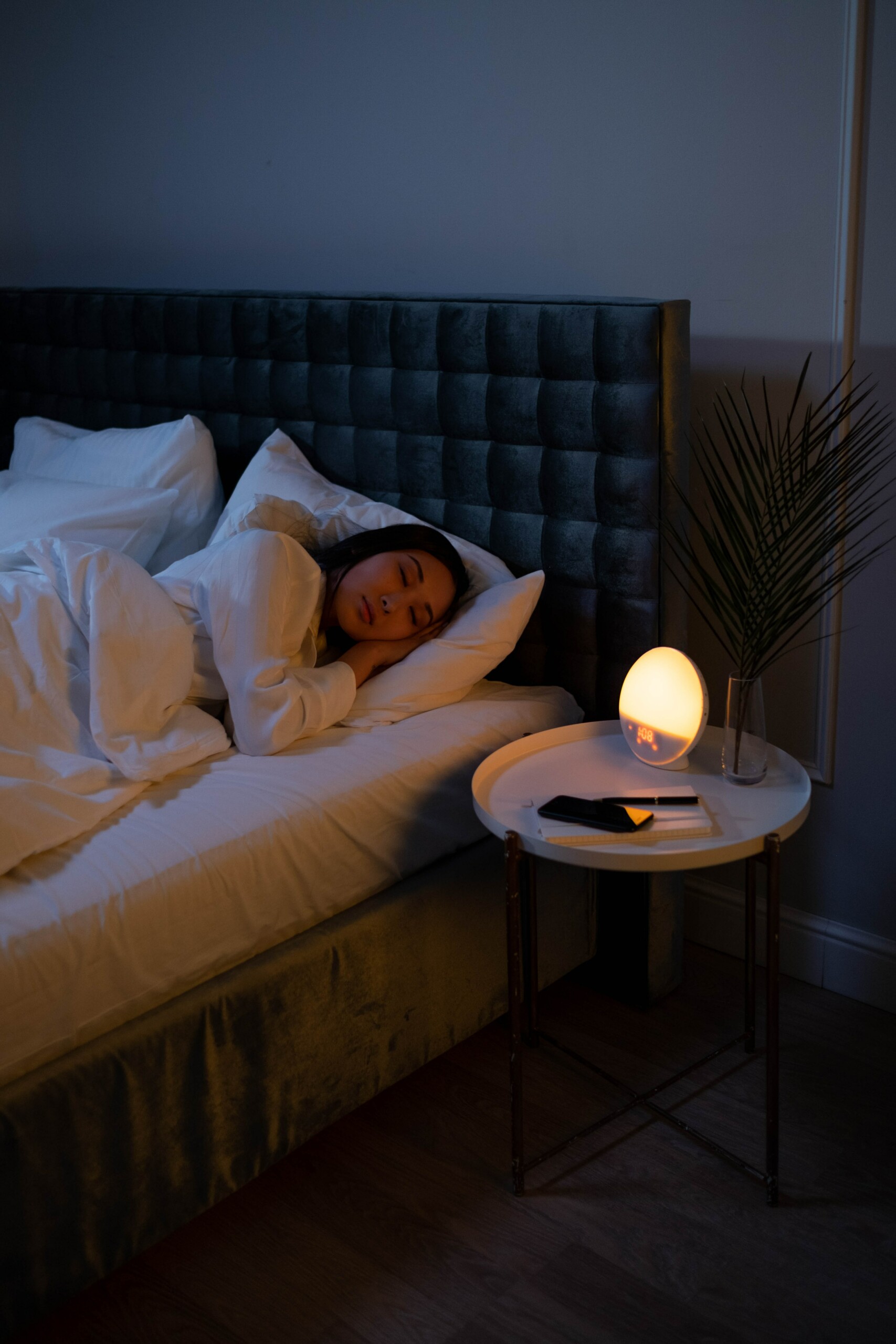 Woman resting in bed 