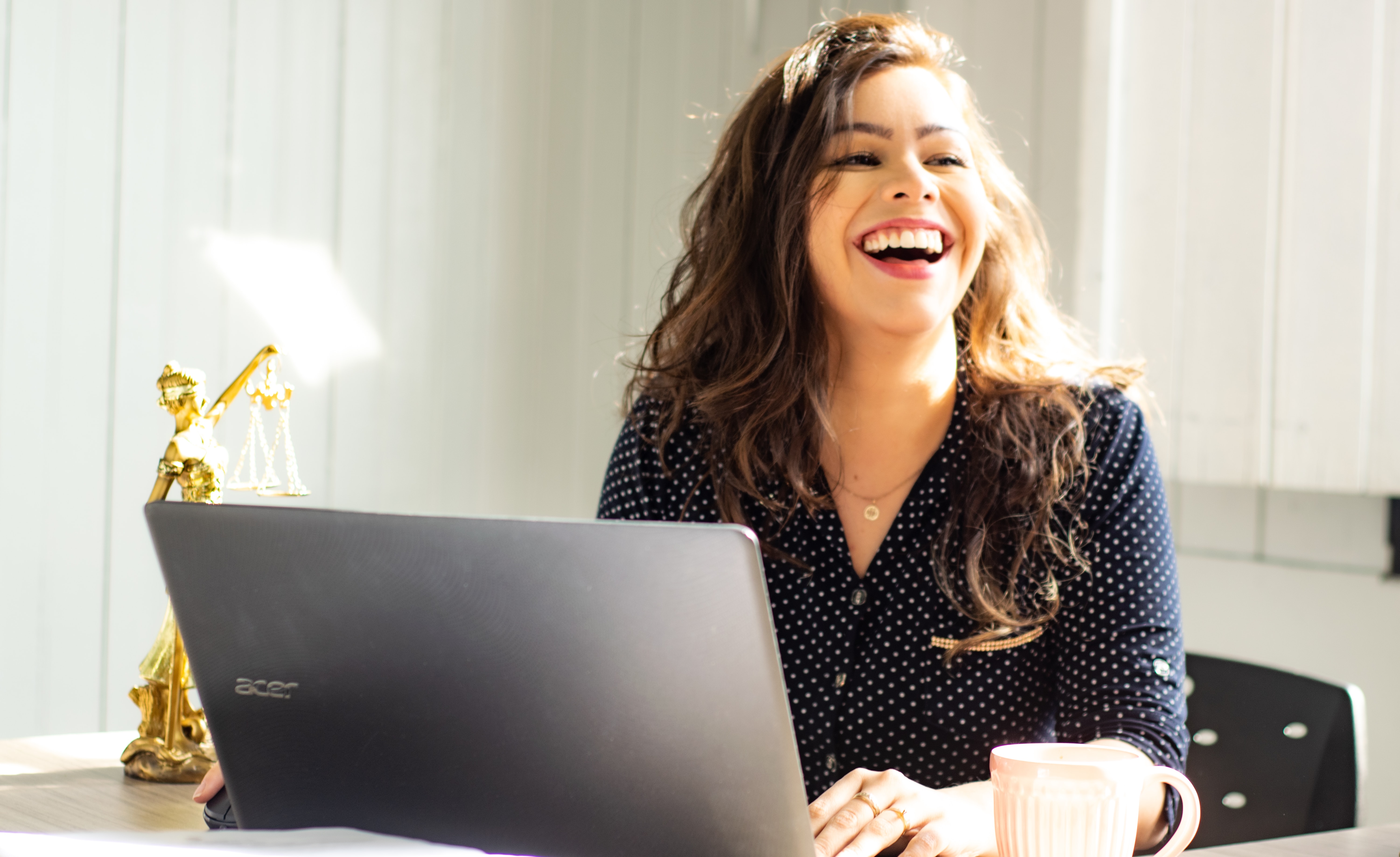 Woman speaking to therapist online 